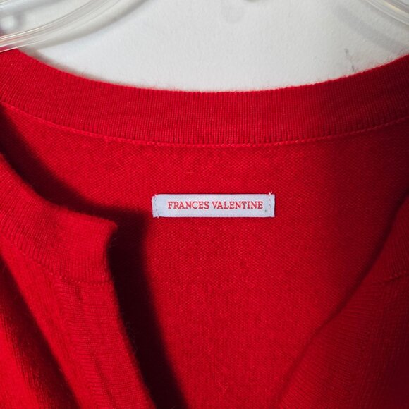 FRANCES VALENTINE Size XL Angora Lambswool Striped Maxi Sweater Dress Pink Red - Picture 4 of 10